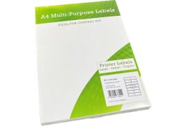 A4 Multipurpose Labels 14 Per Sheet 99.1 x 38.1mm (White) Pk of 100