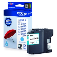 LC225XLC | Original Brother LC-225XLC Cyan ink, prints up to 1,200 pages, contains 12ml of ink Image