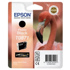 Original Epson T0871 (C13T08714010) Ink cartridge bright black, 200 pages, 11ml Image