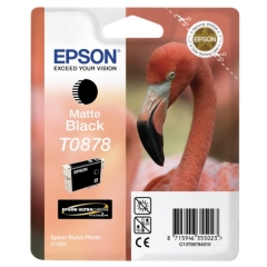 Original Epson T0878 (C13T08784010) Ink cartridge black matt, 520 pages, 11ml Image