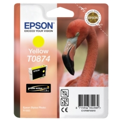 Original Epson T0874 (C13T08744010) Ink cartridge yellow, 1.16K pages, 11ml Image