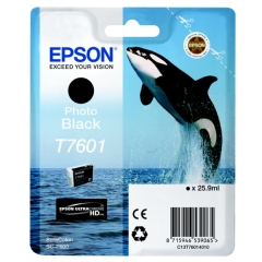 Original Epson T7601 (C13T76014010) Ink cartridge bright black, 26ml Image