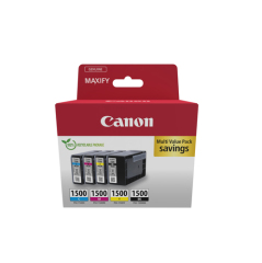 9218B006 | Multipack of Canon PGI-1500 inks, 4 pc(s), Black, Cyan, Magenta, Yellow Image