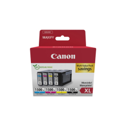 9182B010 | Multipack of Canon PGI-1500XL inks, 4 pc(s), Black, Cyan, Magenta, Yellow Image