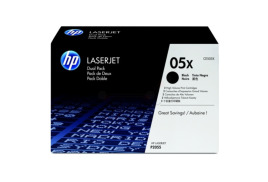 CE505XD | Twin pack of HP 05X Black Toners, 2 x 4,000 pages