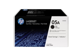 CE505AD | Twin pack of HP 05A Black Toners, 2 x 2,300 pages