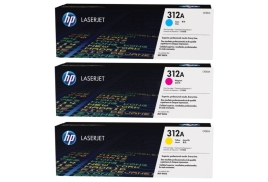 CF440AM | Multipack of HP 312A Cyan, Magenta & Yellow Toners, prints up to 2,700 pages