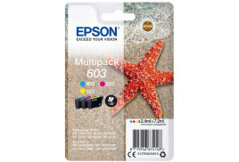 Epson 603 Starfish Cyan Magenta Yellow Standard Capacity Ink Cartridge 3 x 2.4ml Multipack - C13T03U54010