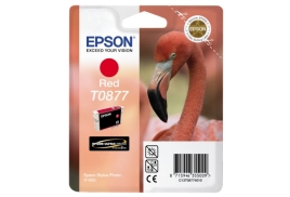Original Epson T0877 (C13T08774010) Ink cartridge red, 915 pages, 11ml