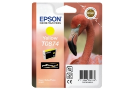 Original Epson T0874 (C13T08744010) Ink cartridge yellow, 1.16K pages, 11ml