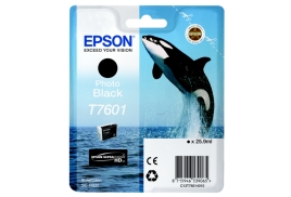 Original Epson T7601 (C13T76014010) Ink cartridge bright black, 26ml