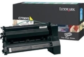 Lexmark C7700YS Toner cartridge yellow return program, 6K pages/5% for Lexmark C 770/772
