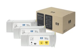 HP C5069A/81 Ink cartridge yellow, 3x1K pages 680ml Pack=3 for HP DesignJet D 5800/5000