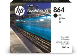 3ED86A | Original HP 864 Black Ink, 500ml, PageWide XL