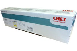 Original OKI ES8460 Yellow toner, prints up to 9,000 pages