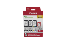 8286B015 | Multipack of Canon PG-545XL + CL-546 XL inks, 3 pc(s), 2 x XL black, 1 x XL colour