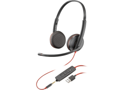 POLY Blackwire 3225 Stereo USB-A Headset (Bulk) Wired Head-band Office/Call center USB Type-A Black