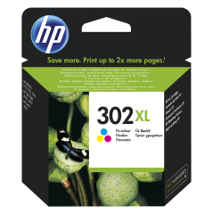 Original HP 302XL Color Ink, (F6U67AE) , 330 pages, 8ml Image