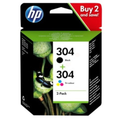HP 3JB05AE/304 Printhead cartridge multi pack black + color 100 pg + 120 pg Pack=2 for HP DeskJet 26 Image