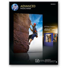 HP Advanced Photo Paper, Glossy, 250 g/m2, 13 x 18 cm (127 x 178 mm), 25 sheets Image
