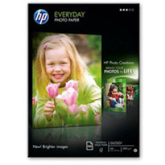 HP Everyday Photo Paper, Glossy, 200 g/m2, A4 (210 x 297 mm), 100 sheets Image