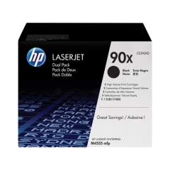 CE390XD | Twin pack of HP 90X Black Toners, 2 x 24,000 pages Image