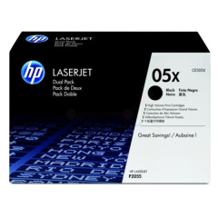 CE505XD | Twin pack of HP 05X Black Toners, 2 x 4,000 pages Image