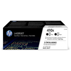 CF410XD | Twin pack of HP 410X Black Toners, 2 x 6,500 pages Image