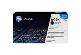 CE264X | HP 646X Black Toner, prints up to 17,000 pages