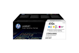 CF252XM | Multipack of HP 410X Cyan, Magenta & Yellow Toners, prints up to 5,000 pages