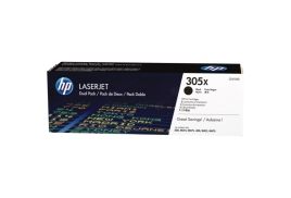 CE410XD | Twin pack of HP 305X Black Toners, 2 x 4,000 pages