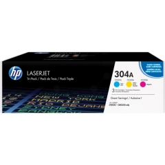 CF372AM | Multipack of HP 304A Cyan, Magenta & Yellow Toners, prints up to 2,800 pages Image