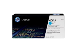 CE341A | HP 651A Cyan Toner, prints up to 16,000 pages