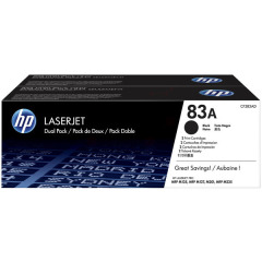 CF283AD | Twin pack of HP 83A Black Toners, 2 x 1,500 pages Image