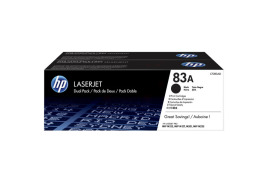 CF283AD | Twin pack of HP 83A Black Toners, 2 x 1,500 pages