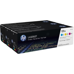 U0SL1AM | HP 131A Multipack of Colour Toners, 1 x Cyan, Magenta & Yellow (1,800 pages) Image