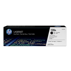 CE320AD | Twin pack of HP 128A Black Toners, 2 x 2,000 pages Image