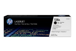 CE320AD | Twin pack of HP 128A Black Toners, 2 x 2,000 pages