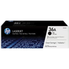 CB436AD | Twin pack of HP 36A Black Toners, 2 x 2,000 pages Image