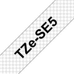 Brother TZE-SE5 label-making tape Black on white TZ/TZe Image