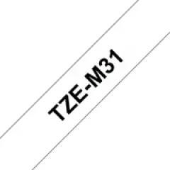 Brother P-touch TZe-M31 (12mm x 8m) Black On Clear Laminated Labelling Tape Image