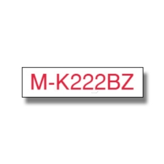 Brother MK-222BZ DirectLabel red on white 9mm x 8m for Brother P-Touch M 9-12mm Image