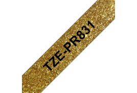 Brother TZe-PR831 label-making tape Black on gold
