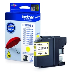 LC225XLY | Original Brother LC-225XLY Yellow ink, prints up to 1,200 pages, contains 12ml of ink Image
