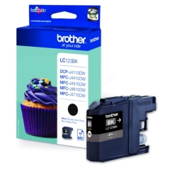 LC123BK | Original Brother LC-123BK Black ink, prints up to 600 pages, contains 11ml of ink Image