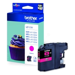 LC123M | Original Brother LC-123M Magenta ink, prints up to 600 pages, contains 6ml of ink Image