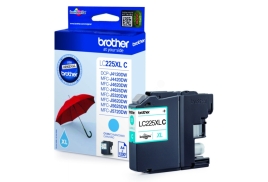 LC225XLC | Original Brother LC-225XLC Cyan ink, prints up to 1,200 pages, contains 12ml of ink