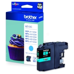 LC123C | Original Brother LC-123C Cyan ink, prints up to 600 pages, contains 6ml of ink Image