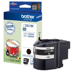 LC22UBK | Original Brother LC-22UBK Black ink, prints up to 2,400 pages Image