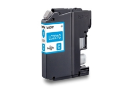 LC221C | Original Brother LC-221C Cyan ink, prints up to 260 pages, contains 4ml of ink